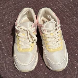 H&M Women’s Chunky Color-Block Fashion Pastel Platform Sneakers sz 39 (8.5)